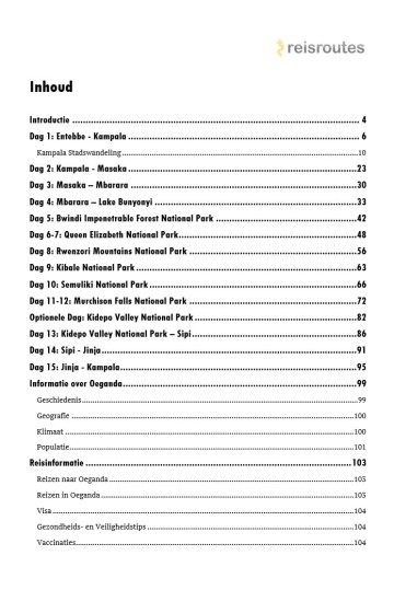 Oeganda Rondreis (PDF)