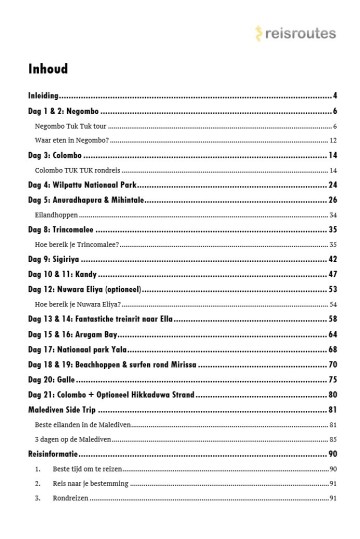 Sri Lanka Rondreis (PDF)