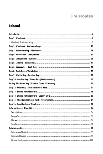 Namibië Rondreis (PDF)