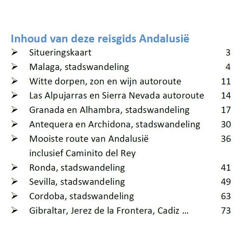 Andalusië reisgids rondreis (PDF)