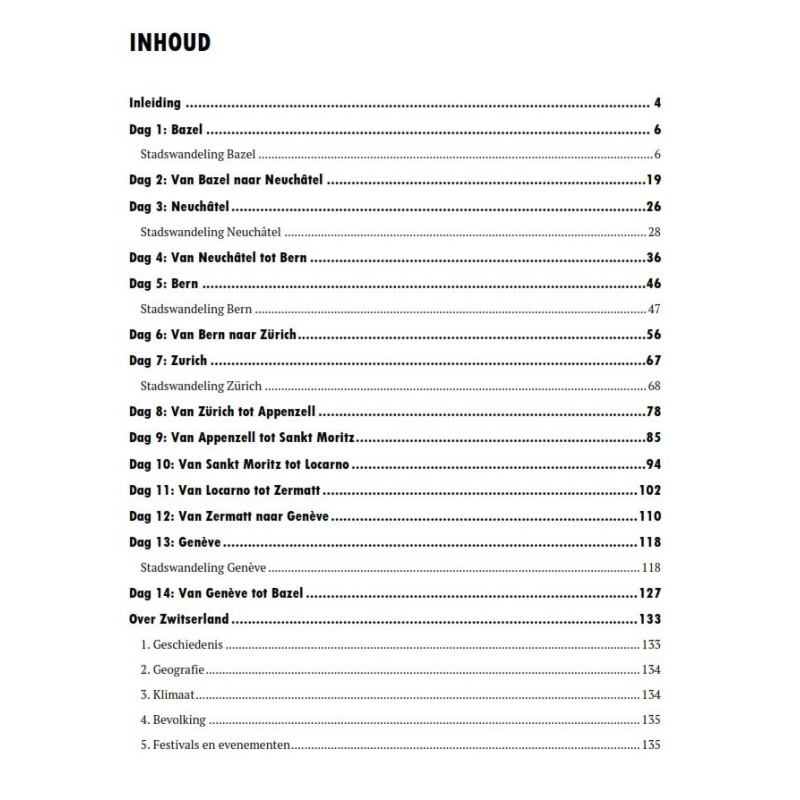 Zwitserland Rondreis (PDF)