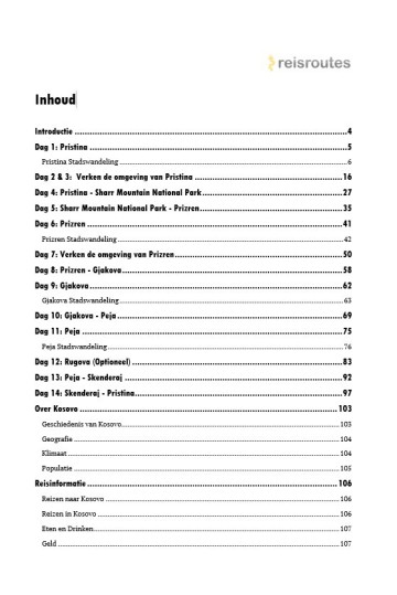Kosovo Rondreis (PDF)