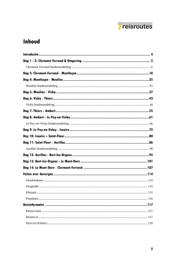 Auvergne Rondreis (PDF)